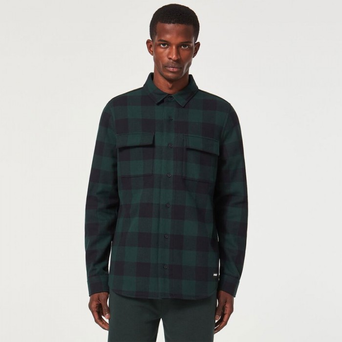 [해외]오클리 APPAREL Bear Cozy Flannel 긴팔 셔츠 139050746 Hunter Green / Black Check