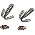 [해외]DRAG SPECIALTIES S77-0150-AC Side Suitcase Rings Kit 탑 케이스 하드웨어 9139400555 Silver