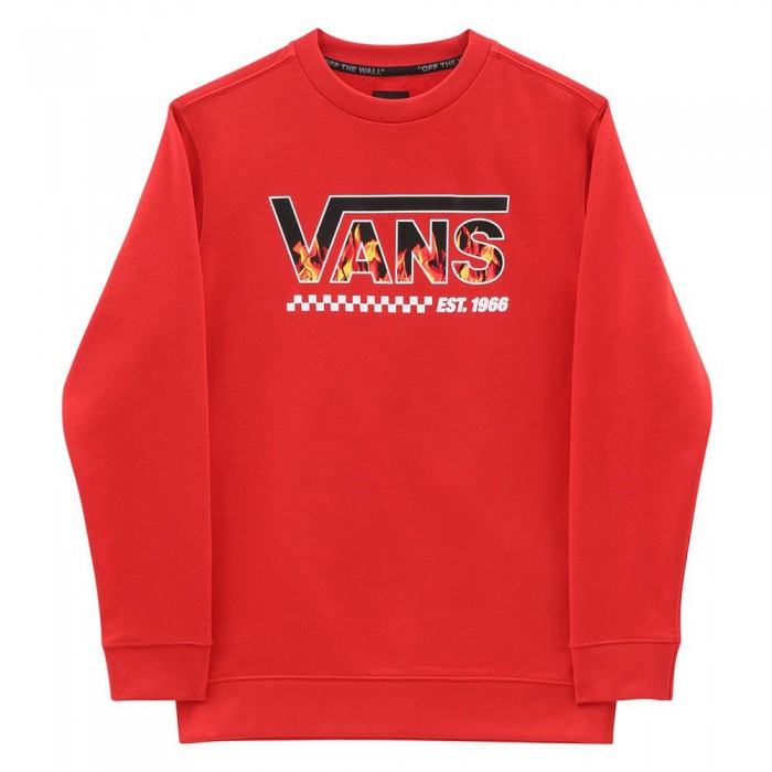 [해외]반스 Digi Flames Boy Sweater 15139312524 Dark Red