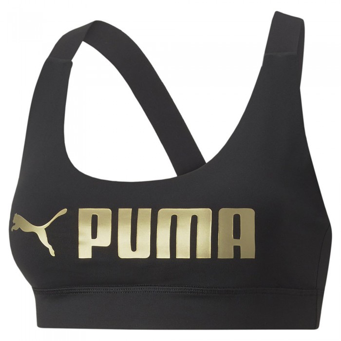 [해외]푸마 Mid Impact Fit Top 6139003461 Puma Black / Metallic Puma