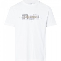 [해외]캘빈클라인 Box Striped 로고 반팔 티셔츠 139307557 Bright White