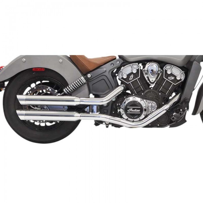 [해외]BASSANI XHAUST Indian Scout 69 15-16 Ref:8S17SC 비인증 슬립온 머플러 9139412864 Silver