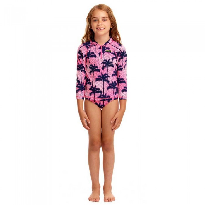 [해외]펑키타 Zippy Pop Palms UV Long Sleeve T-Shirt 6139374823 Illustration Pink