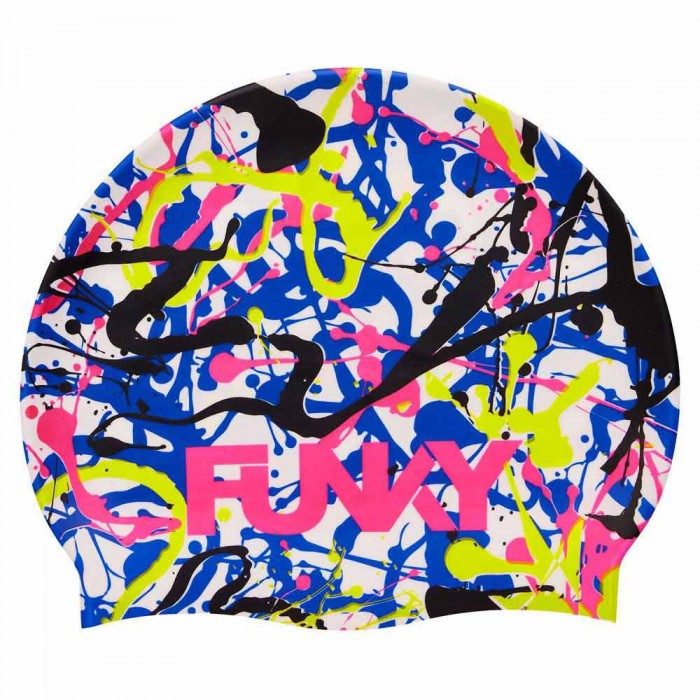 [해외]펑키 트렁크 Silicone Big Squig Swimming Cap 6139374900 Crazy Blue / Pink / Yellow