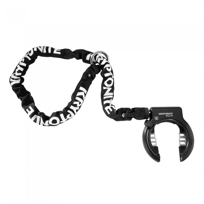 [해외]KRYPTONITE 맹꽁이 자물쇠 Ring Lock Non Retractable Whith Chain Plug In 1137797021 Black