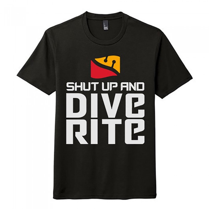 [해외]다이브라이트 티셔츠 Shut Up And Dive Rite 10139380812 Black