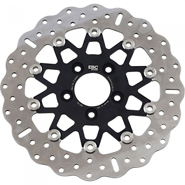 [해외]EBC American Motorcycle Floating Contour RSD014CBLK 리어 브레이크 디스크 9138825920 Silver