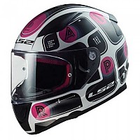 [해외]LS2 FF353 Rapid Brick Full Face Helmet 9139368561 Gloss Black / Pink