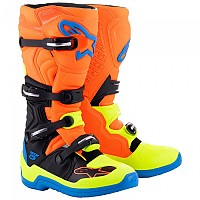 [해외]알파인스타 Tech 5 Motorcycle Boots 9139307415 Orange Fluo / Enamel Blue / Yellow Fluo