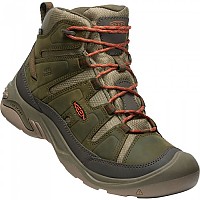 [해외]KEEN Circadia Mid Waterproof Hiking Boots 4139181918 Dark Olive / Potters Clay
