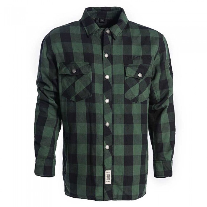 [해외]WEST COAST CHOPPERS Flannel Aramidic lining 긴팔 셔츠 9139488712 Green / Black