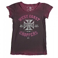 [해외]WEST COAST CHOPPERS Come Correct 반팔 티셔츠 139488692 Retro Stone Black / Purple
