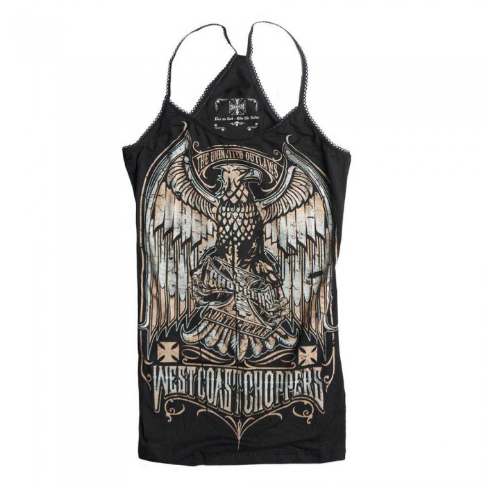 [해외]WEST COAST CHOPPERS Eagle Crest Praga 민소매 티셔츠 139488702 Black