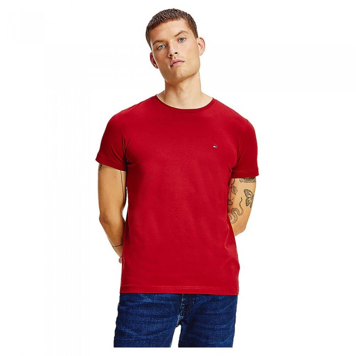 [해외]타미힐피거 Stretch Slim Fit Short Sleeve T-Shirt Regatta Red