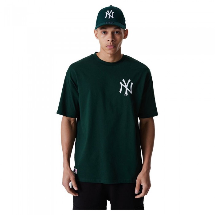 [해외]뉴에라 League Essentials Oversized New York Yankees Short Sleeve T-Shirt Dark Green