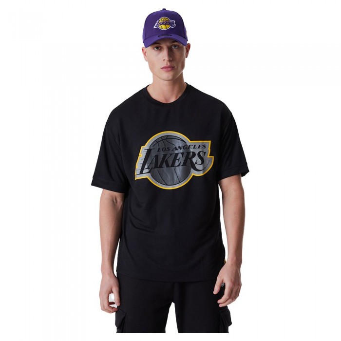 [해외]뉴에라 반팔 티셔츠 NBA Os Outline Mesh Los Angeles Lakers 139215509 Black