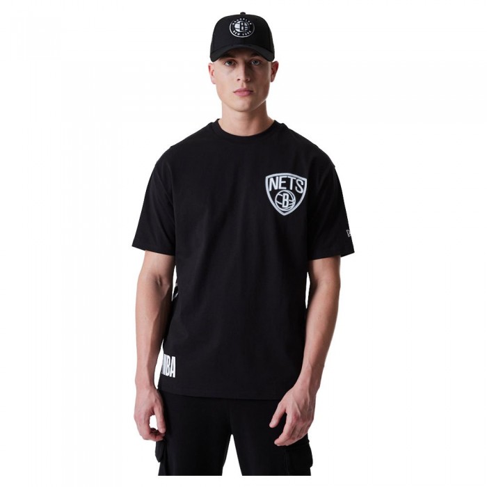 [해외]뉴에라 NBA Oversized Bp Neon Brooklyn Nets Short Sleeve T-Shirt Black