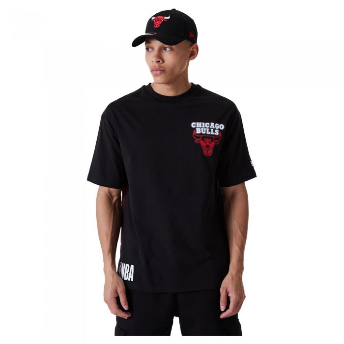 [해외]뉴에라 NBA Oversized Bp Neon Chicago Bulls Short Sleeve T-Shirt Black