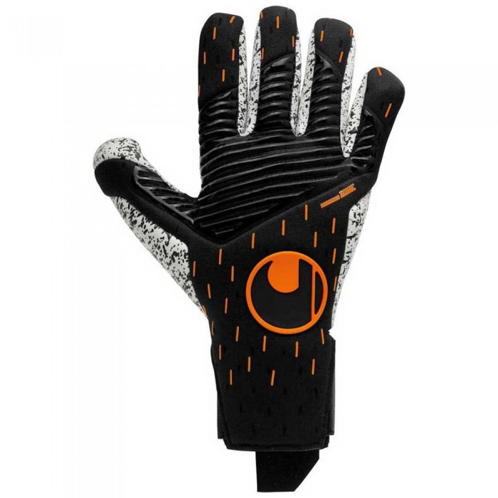 [해외]울스포츠 Speed Contact Supergrip+ Finger Surround 골키퍼 글러브 3138670561 Black / White / Fluo Orange