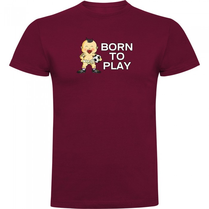 [해외]KRUSKIS Born To Play Football 반팔 티셔츠 3139291767 Dark Red