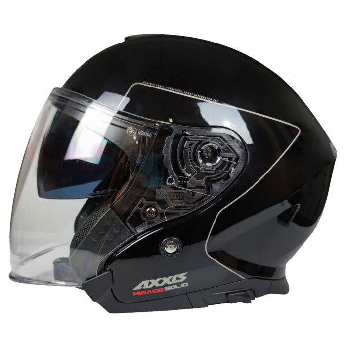 [해외]AXXIS OF504SV Mirage SV Solid 오픈 페이스 헬멧 9139491185 Black