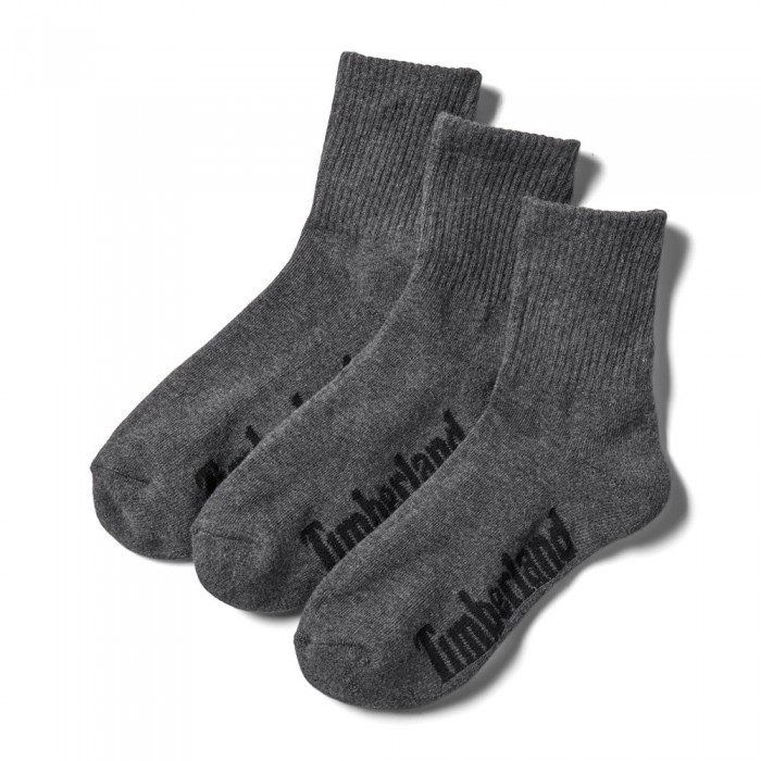 [해외]팀버랜드 Stratham Core Sport Socks 3 Pairs Dark Grey Heather