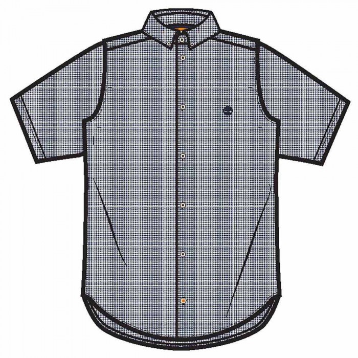 [해외]팀버랜드 Suncook River Poplin Micro Gingham Short Sleeve Shirt Dark Sapphire YD