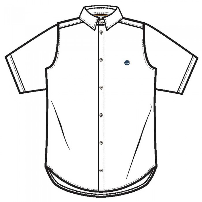 [해외]팀버랜드 Eastham River Stretch Poplin Solid Short Sleeve Shirt White