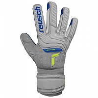[해외]로이쉬 Attrakt Grip Evolution Goalkeeper Gloves 3138944314 Vapor Grey / Safety Yellow / Deep Blue