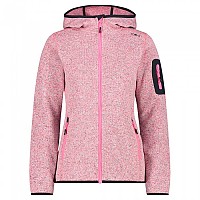 [해외]CMP Jacket 3H19826 Hooded Fleece 4139190598 Pink Fluo / White 29CN