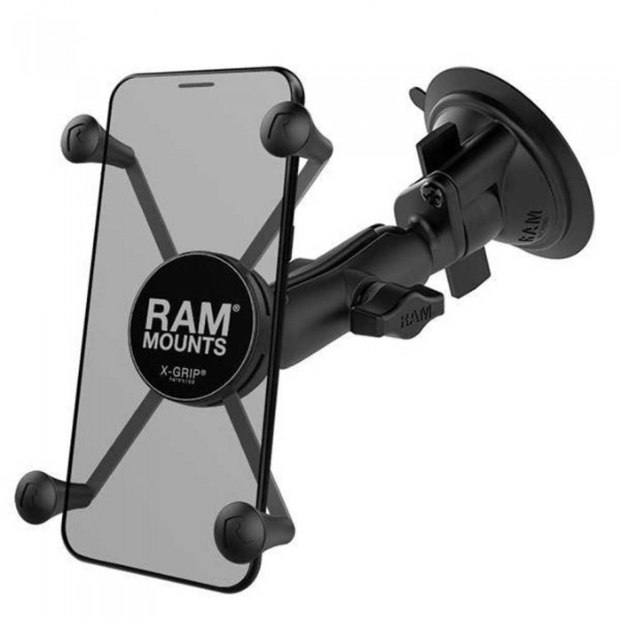 [해외]RAM MOUNTS 흡입 컵 베이스 대형 휴대폰 거치대 X-그립? Twist-Lock™ 14139535660 Black