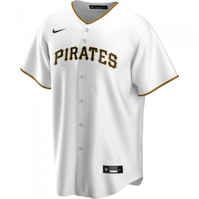 [해외]나이키 반팔 V넥 티셔츠 Pittsburgh Pirates Official Replica Home 3138594509 White