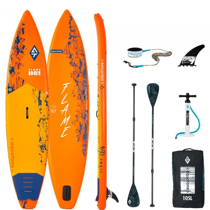 [해외]AQUATONE 풍선 패들 서핑 세트 Flame Touring 12´6´´ 14139556207 Orange / Yellow / Blue