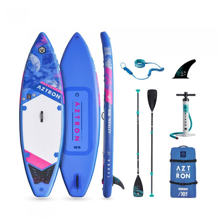 [해외]AZTRON 풍선 패들 서핑 세트 Terra Touring 10´6´´ 14139567610 Blue
