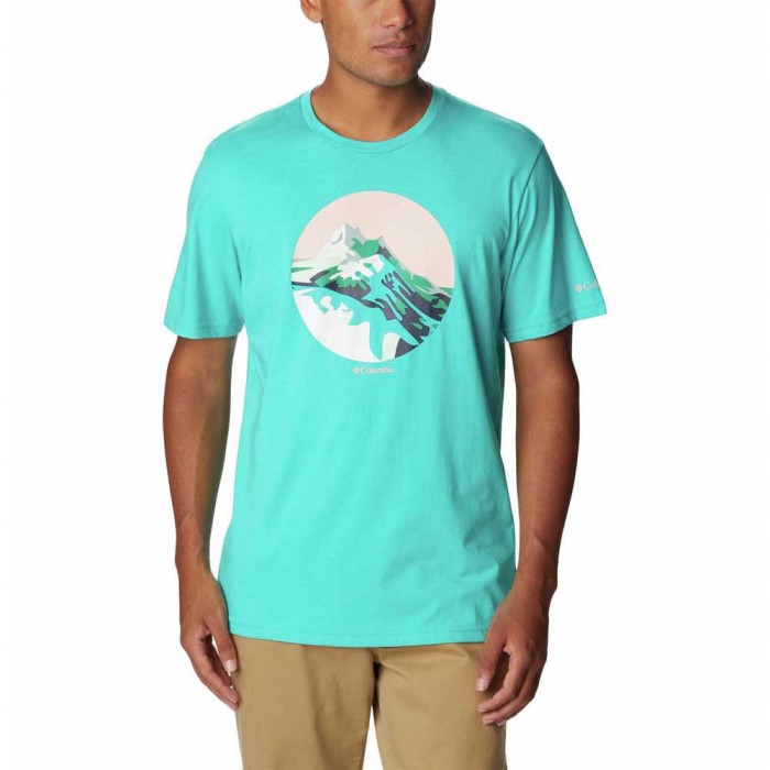 [해외]컬럼비아 Path Lake Graphic II 반팔 티셔츠 4139564863 Bright Aqua / Sc