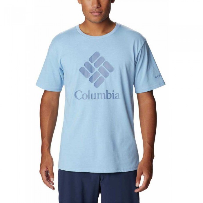 [해외]컬럼비아 Pacific Crossing™ II Graphic 반팔 티셔츠 4139565514 Jet Stream / CSC Stacked Logo Graphite