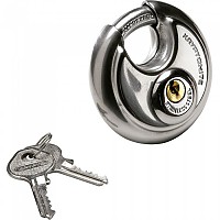 [해외]KRYPTONITE 자물쇠 Disc S.S Key Padlock 9.5x70 Mm 9137797014 Silver