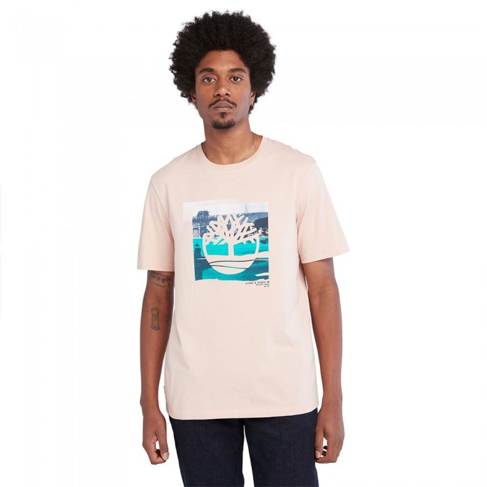 [해외]팀버랜드 Coast Inspired Logo Graphic Short Sleeve T-Shirt 14139543360 Cameo Rose