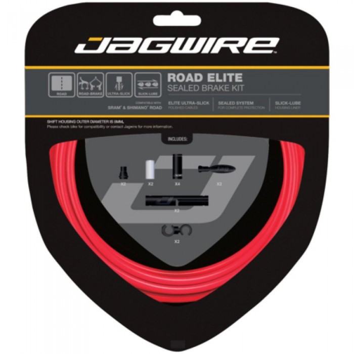 [해외]JAGWIRE 브레이크 키트 로드 Elite Sealed Brake Kit 1138500773 Red