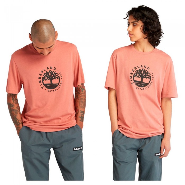 [해외]팀버랜드 Logo Graphic Short Sleeve T-Shirt 14139543554 Light Mahogany