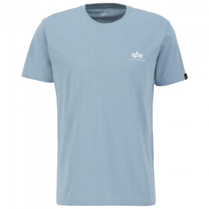 [해외]알파 인더스트리 Basic Small 로고 반팔 티셔츠 139303889 Grey / Blue
