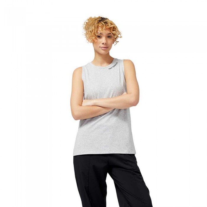 [해외]뉴발란스 Relentless Heathertech Sleeveless T-Shirt 7139471843 Athletic Grey