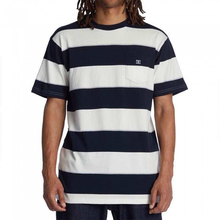 [해외]DC슈즈 Crate Short Sleeve T-Shirt 14139637148 Navy Crate Stripe