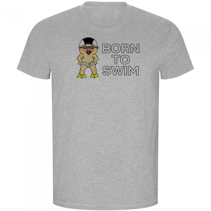 [해외]KRUSKIS Born To Swim ECO 반팔 티셔츠 6139684843 Heather Grey