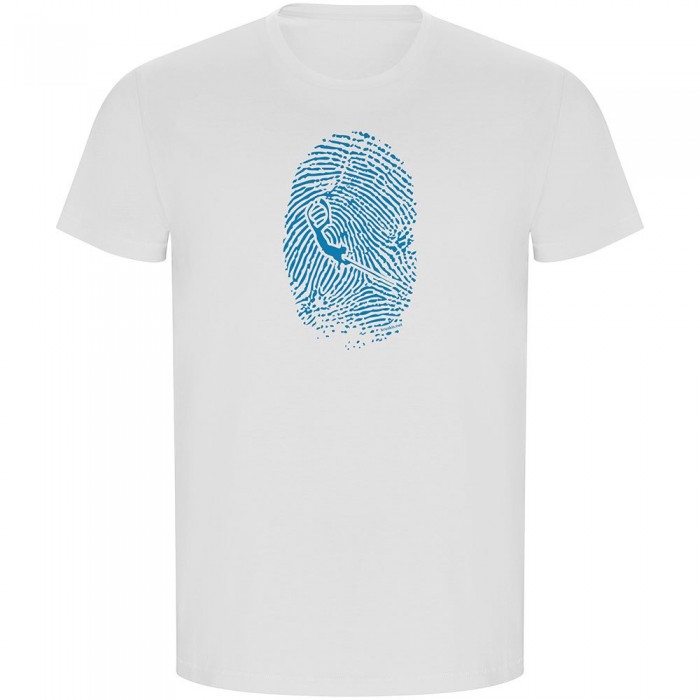 [해외]KRUSKIS SpearFisher Fingerprint ECO Short Sleeve T-Shirt 10139685242 White