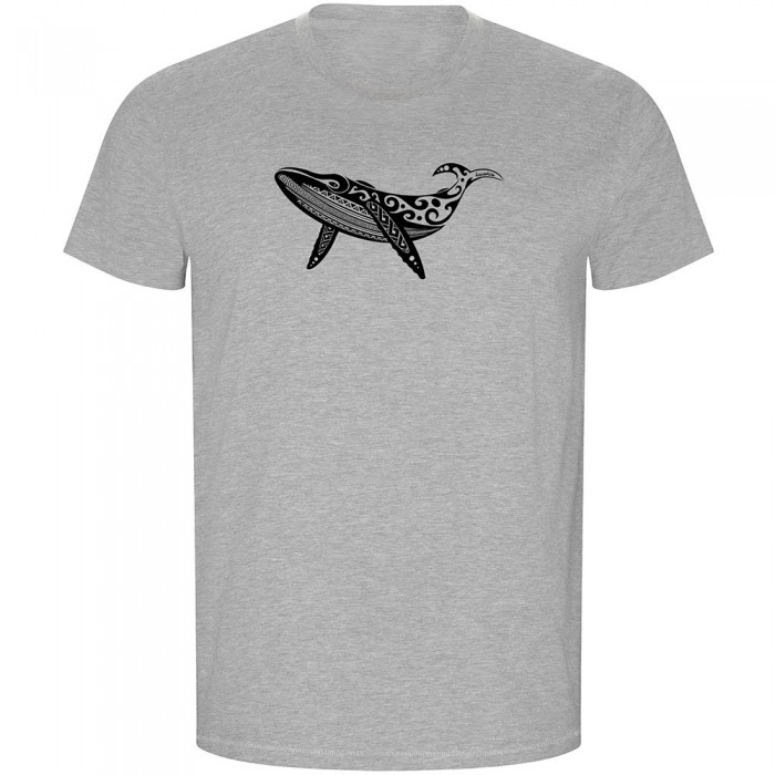 [해외]KRUSKIS Whale Tribal ECO Short Sleeve T-Shirt 10139685327 Heather Grey