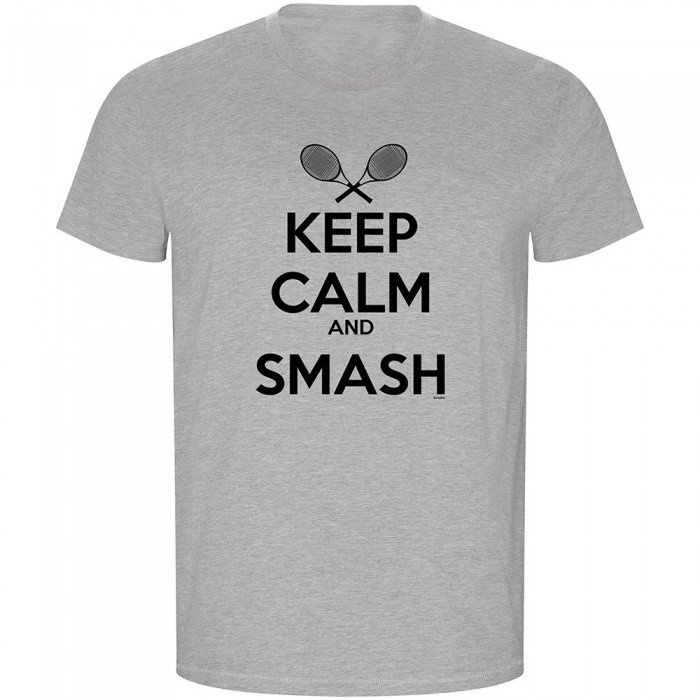[해외]KRUSKIS Keep Calm And Smash ECO Short Sleeve T-Shirt 12139685081 Heather Grey