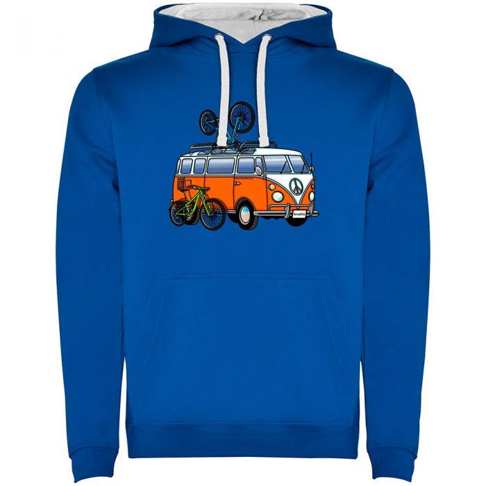 [해외]KRUSKIS Hippie Van MTB Two-Colour 후드티 1139695654 Royal Blue / White