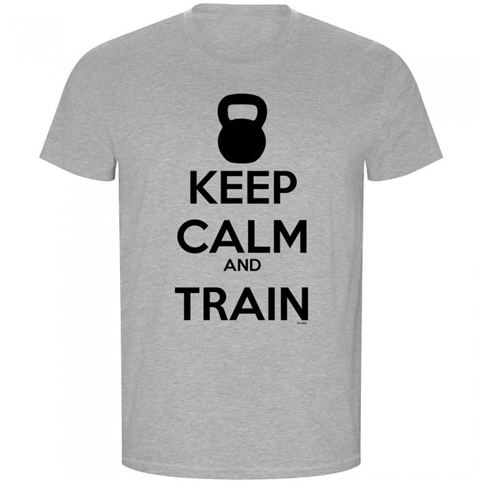 [해외]KRUSKIS Keep Calm And Train ECO 반팔 티셔츠 7139685085 Heather Grey