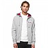 [해외]LONSDALE Lintmill 풀지퍼 스웨트셔츠 7139685965 Marl Grey / Oxblood / White